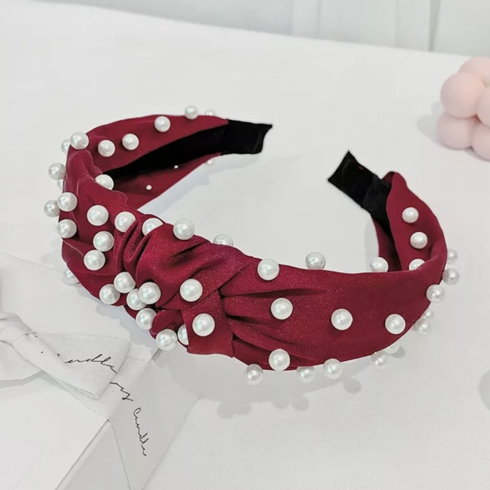 Red Pearl Headband